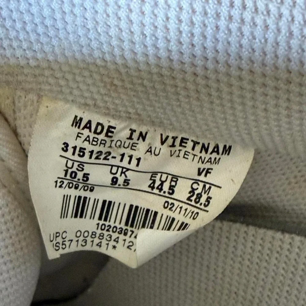 2009 Nike Air Force 1 Low White Sneakers‎ Mens Size 10.5 315122-111 Tenis Shoes